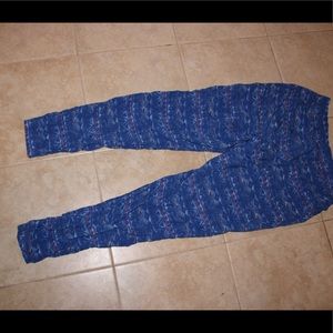 Hollister blue patterned joggers